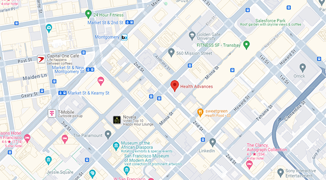 Map of Health Advances LLC in San Francisco